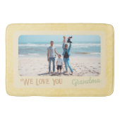 Chic Personalisiert Foto Text Oma Geschenk Gelb Badematte (Vorderseite)