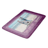 Chic Personalisiert Foto Text Oma Geschenk Rot Badematte (Schrägansicht)