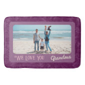 Chic Personalisiert Foto Text Oma Geschenk Rot Badematte (Vorderseite)