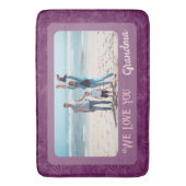 Chic Personalisiert Foto Text Oma Geschenk Rot Badematte (Vorderseite Vertikal)