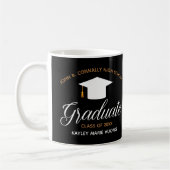 Chic Personalisiert Graduate 2023 Abschluss Black Kaffeetasse (Links)
