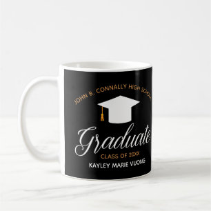 Chic Personalisiert Graduate 2023 Abschluss Black Kaffeetasse