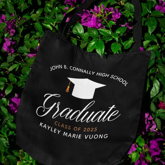 Chic Personalisiert Graduate Class of 2025 Black Tasche
