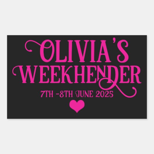 Chic Personalisiert Hen Do Stickers | Bride Squad (Vorderseite)