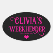 Chic Personalisiert Hen Do Stickers | Bride Squad (Vorderseite)