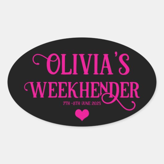 Chic Personalisiert Hen Do Stickers | Bride Squad (Vorderseite)