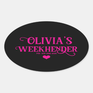 Chic Personalisiert Hen Do Stickers   Bride Squad