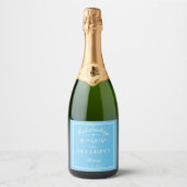 Chic Personalisiert Hochzeit Champagner Flasche La Schaumweinetikett (Vorderseite)