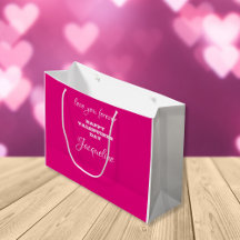 Chic Personalisiert Hot Pink Valentinstag Niedlich