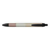 Chic Personalisiert Name Earth Tone Stripes Pen Kugelschreiber (Rückseite)