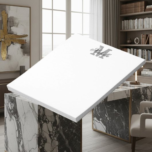Chic personalisiert name monogram schreiben Notizb Notizblock
