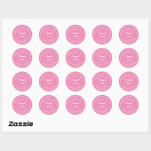 Chic Personalisiert Names Pink Umschlag Aufkleber (Blatt)