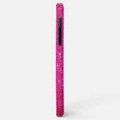 Chic Personalisiert rosa magenta Glitzern Glitzer Case-Mate iPhone Hülle (Hinten/Links)