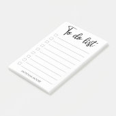 Chic Personalisiert, um schwarze handgeschriebene  Post-it Klebezettel (angewinkelt)