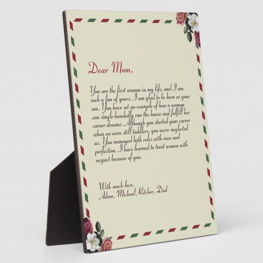 Chic Personalisierte Liebe Letter Handgeschriebene Fotoplatte (Seite)