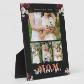 Chic Personalisierte Liebe Sie Mama 4 FamilienFoto Fotoplatte (Seite)