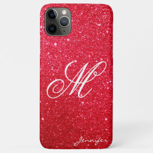 Chic Personalisierten roten Glitzern Glitzer farbi Case-Mate iPhone Hülle