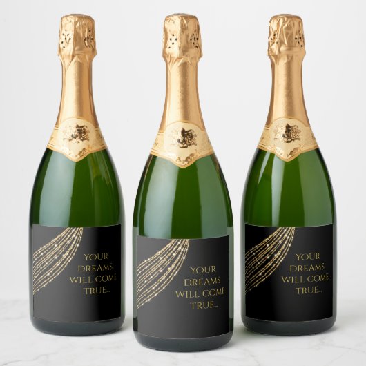 Chic Personalize Flasche Sparkling Wine Label Schaumweinetikett (Flaschen)
