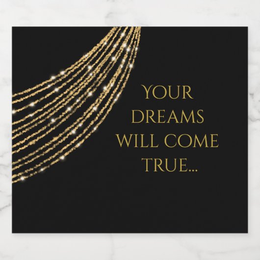 Chic Personalize Flasche Sparkling Wine Label Schaumweinetikett (Einzelnes Label)