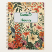 Chic personalized Flower  Productivity & Goal  Planer (Vorderseite)