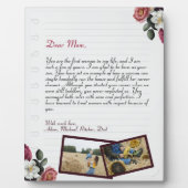 chic Personalized Love Letter Handwritten & Foto Fotoplatte (Vorderseite)