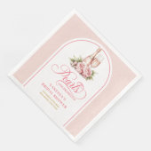 Chic Personalized Pearls and Prosecco Napkins Serviette (Ecke)