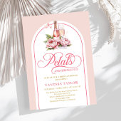 Chic petals and prosecco invite editable layout einladung