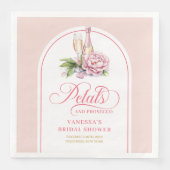 Chic Petals and Prosecco Personalized Name Napkins Serviette (Vorderseite)