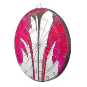 Chic phantastische Rote Rose Hakuna Matata White S Dartscheibe (Vorderseite rechts)