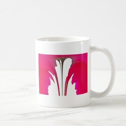Chic phantastische Rote Rose unter dem weißen Himm Kaffeetasse (Rechts)