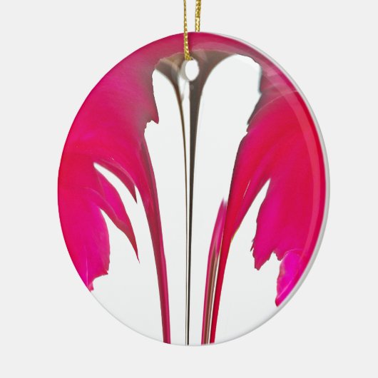 Chic phantastische Rote Rose unter dem weißen Himm Keramik Ornament (Links)