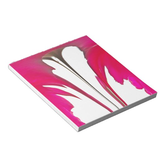 Chic phantastische Rote Rose unter dem weißen Himm Notizblock (angewinkelt)