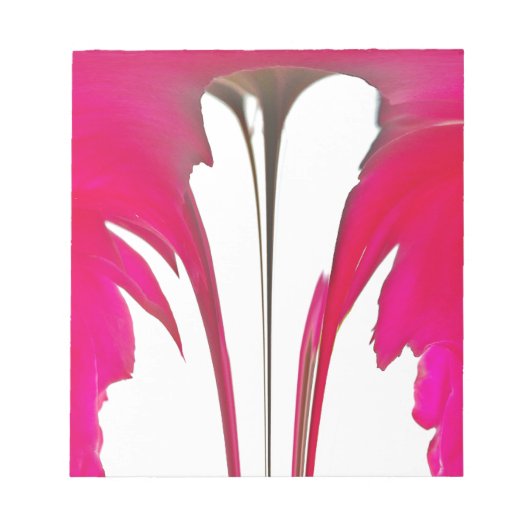 Chic phantastische Rote Rose unter dem weißen Himm Notizblock (Vorderseite)