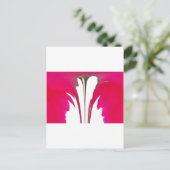 Chic phantastische Rote Rose unter dem weißen Himm Postkarte (Stehend Vorderseite)