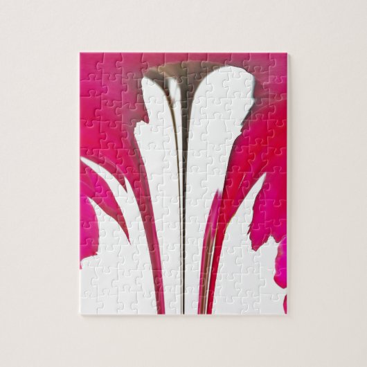 Chic phantastische Rote Rose unter dem weißen Himm Puzzle (Vertikal)