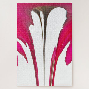 Chic phantastische Rote Rose unter dem weißen Himm Puzzle