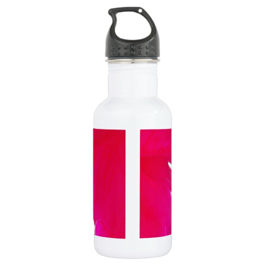 Chic phantastische Rote Rose unter dem weißen Himm Trinkflasche (Rückseite)