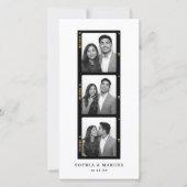 Chic Photo-booth Filmstrip Wedding Save The Date (Vorderseite)