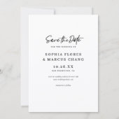 Chic Photo-booth Filmstrip Wedding Save The Date (Rückseite)