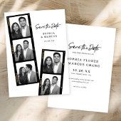 Chic Photo-booth Filmstrip Wedding Save The Date
