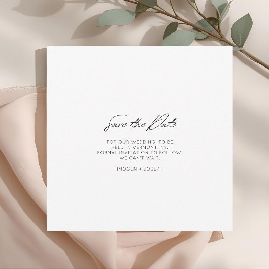 Chic Photo Chic Flat Wedding Save The Date Card