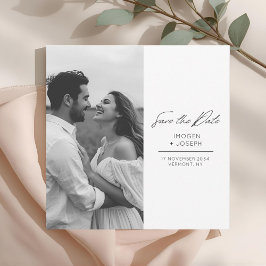Chic Photo Chic Flat Wedding Save The Date Card