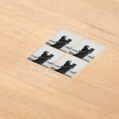 Chic Photo Collage Wedding Save The Date Acryleinladungen (Ablage )
