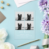 Chic Photo Collage Wedding Save The Date Acryleinladungen (In Situ (Hochzeit))