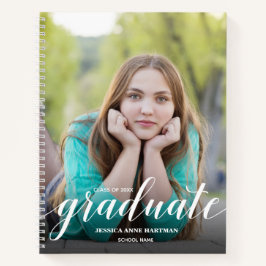 Chic Photo Graduation Party Guest Book Notizblock