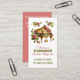 Chic Pianist Wasserfarbenkunst Visitenkarte