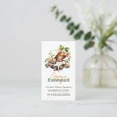 Chic Piano Teacher Watercolor Art Visitenkarte (Stehend Vorderseite)