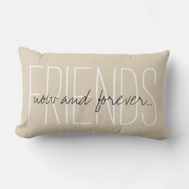 CHIC PILLOW_ " FREUNDE… jetzt und für immer… " Lendenkissen (Vorderseite)