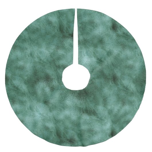 Chic Pine Aquamarin Green Polyester Weihnachtsbaumdecke (Vorderseite)