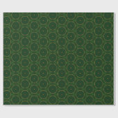 Chic Pine Green und Gold Decoration Weihnachten Geschenkpapier (Flach)